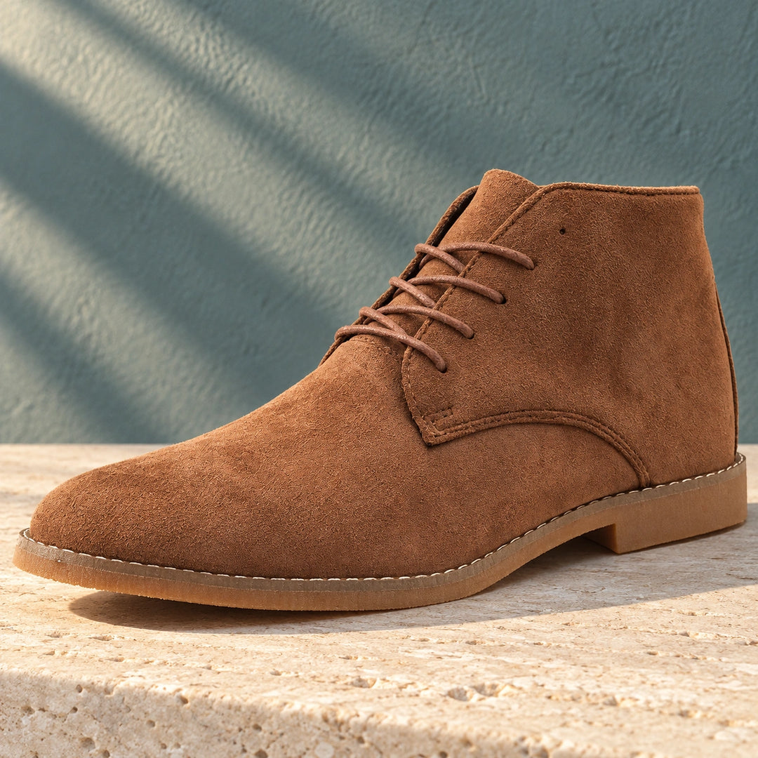 Silvester Suede Lace Up Chukka Boots - Brown
