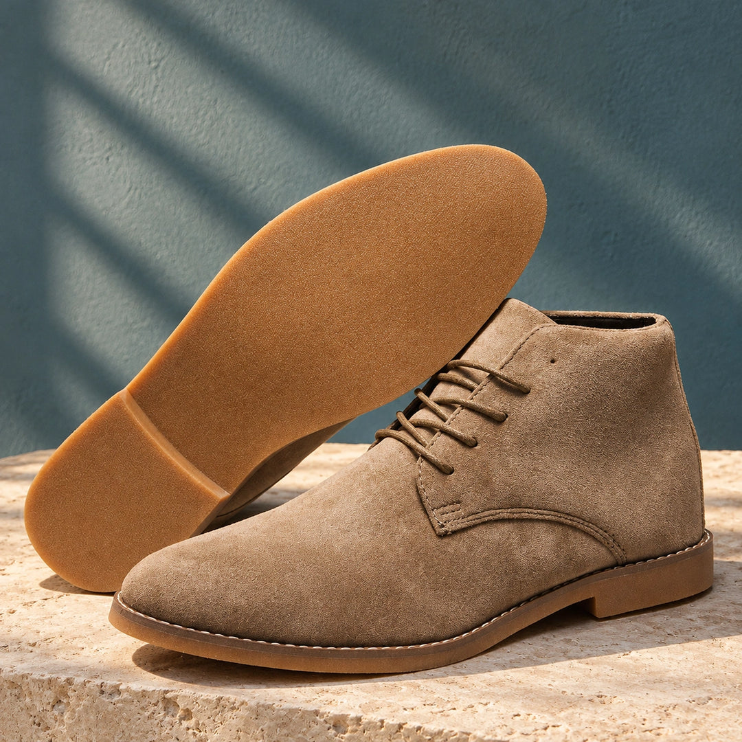 Silvester Suede Lace Up Chukka Boots - Khaki