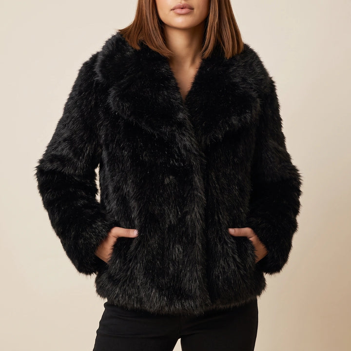 Tallulah Faux Fur Coat - Black