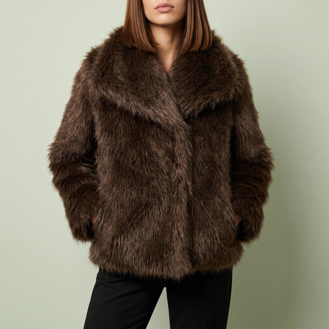 Tallulah Faux Fur Coat - Brown