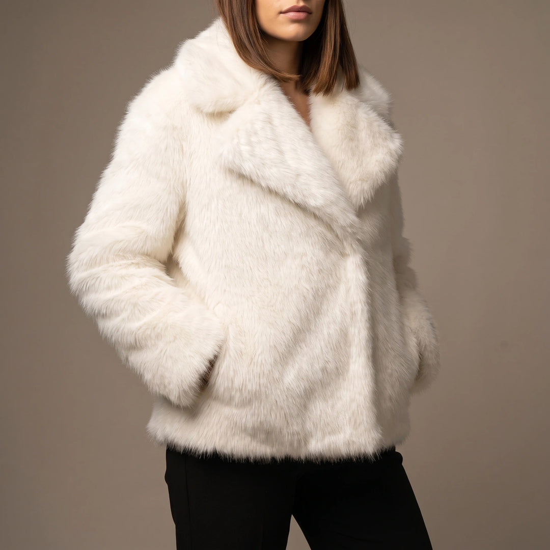 Tallulah Faux Fur Coat - Ivory