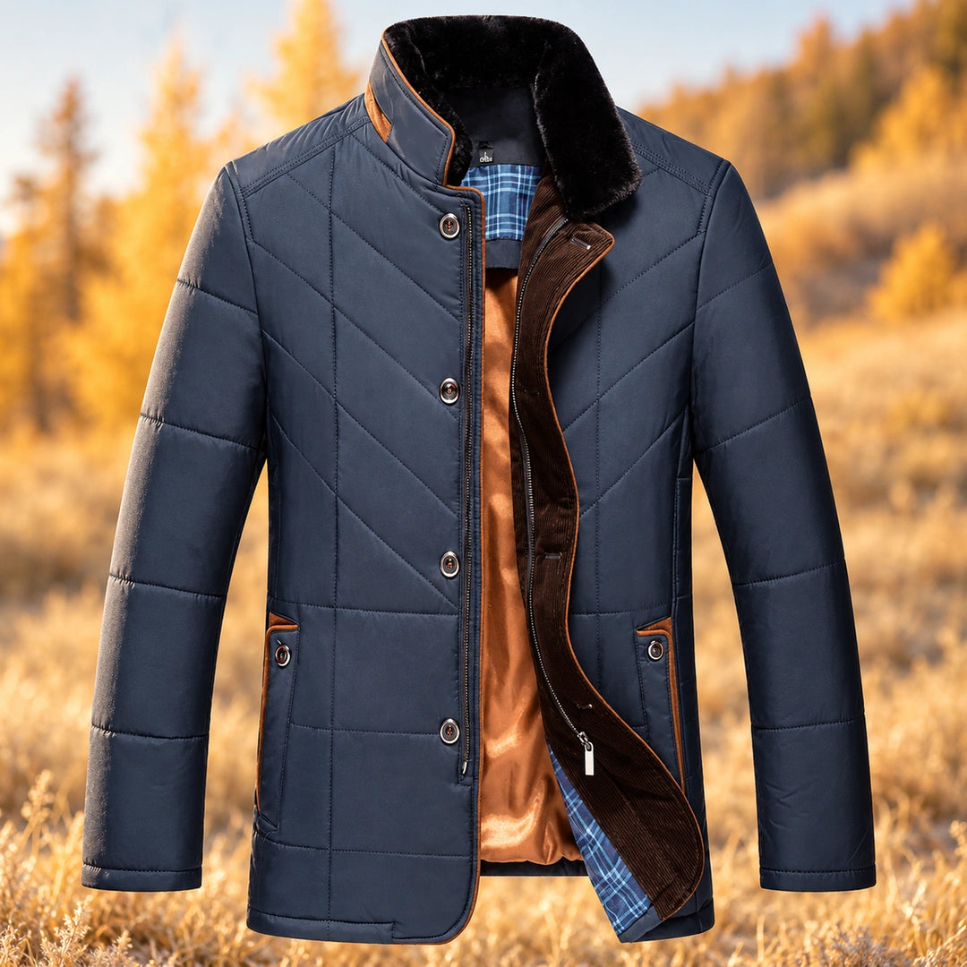 Wallace Water Resistant Diamond Quilted Jacket - Blue