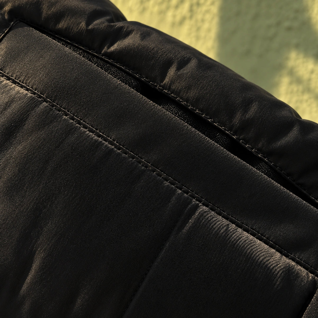 Warren Quilted Hooded Puffer Jacket - Black